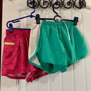 2 pair of puma running shorts Sz Small